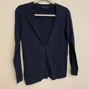 Navy Gap cardigan sweater women’s size M 6 button